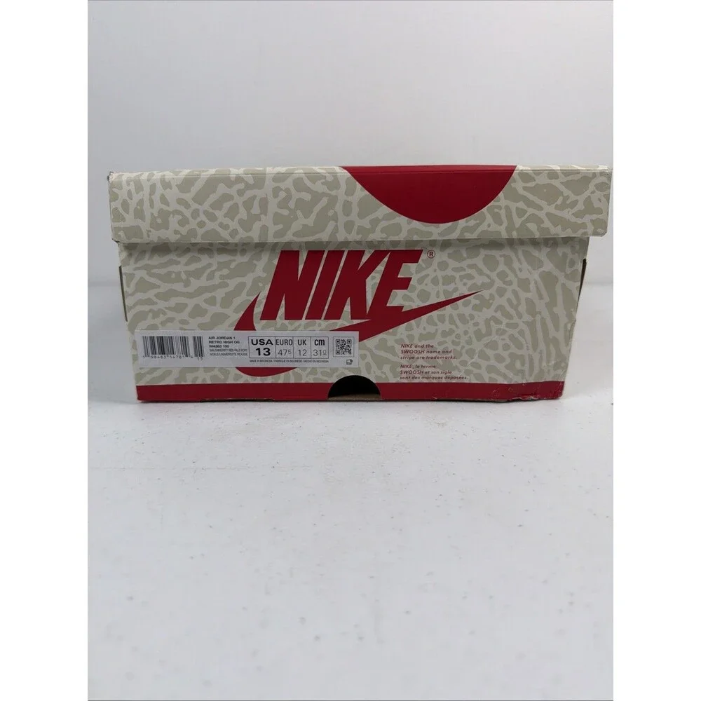 NEW Air Jordan 1 Retro High OG Sail/University Red -Pale Ivory  Size- 13M